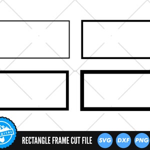 Fichiers SVG cadre rectangulaire | Fichiers de découpe de cadre | Forme vectorielle SVG | Vecteur de bordure | Rectangulaire Svg | Lime rectangulaire