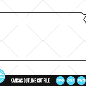Fichiers SVG contour du Kansas | Fichiers coupe Kansas | vectoriels des États-Unis d'Amérique | Vecteur du Kansas | Clipart Carte Du Kansas