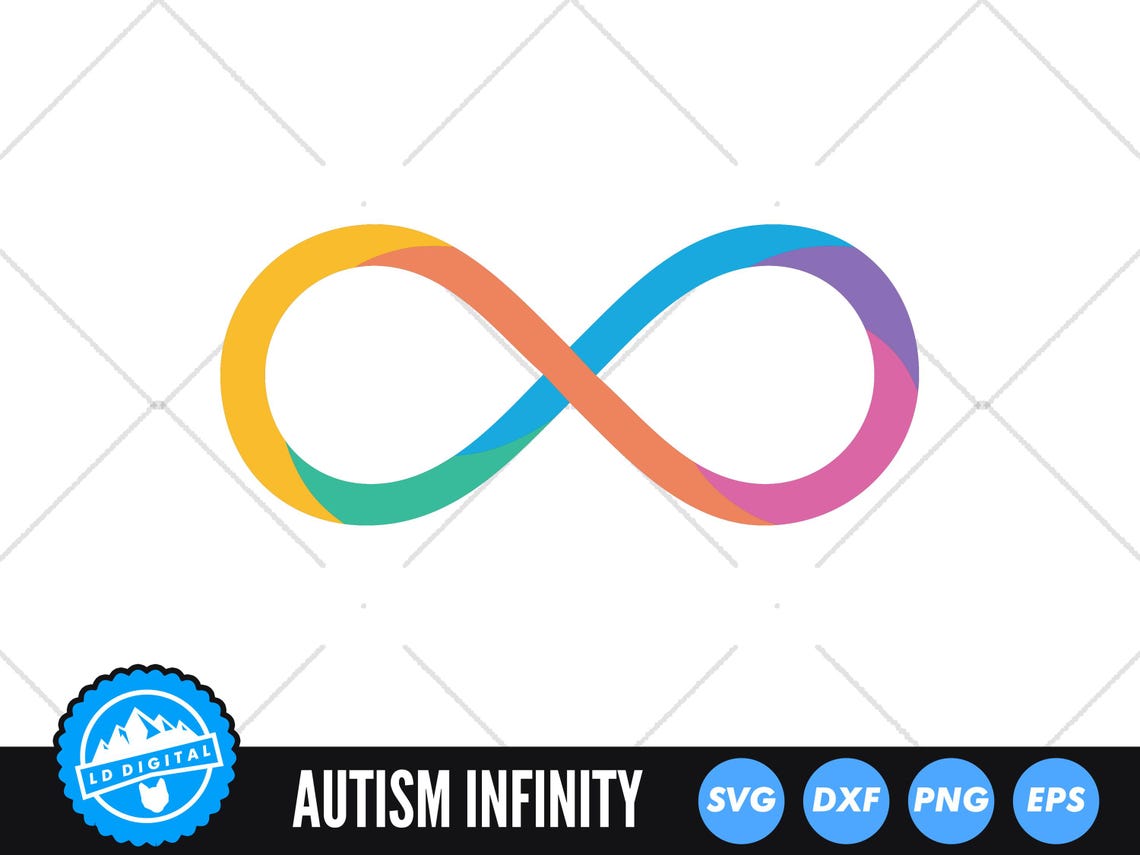 Autism Infinity Symbol SVG Cut File, Neurodiversity Awareness Clipart ...