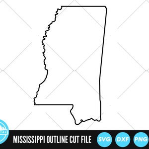 Mississippi Umriss SVG-Dateien | Mississippi Schnittdateien | Vereinigten Staaten von Amerika Vektor-Dateien | Mississippi-Vektorgrafik | MS Landkarte ClipArt