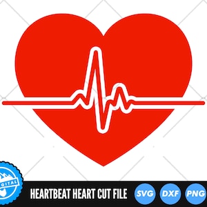Heart Beat Svg Printable Clipart, Heart Pulse Vinyl Cut File, Heart Ekg  Image Jpg, Heart Pulse Png Digital File, Heartbeat Png Clipart image