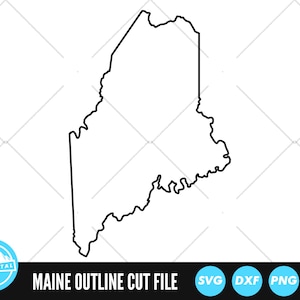Maine Outline SVG Files | Maine Cut Files | United States of America Vector Files | Maine Vector | Maine Map Clip Art