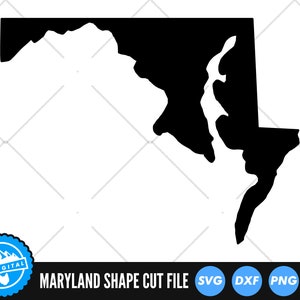 Maryland State SVG Files | Maryland Silhouette Cut Files | United States of America Vector Files | Maryland Vector | Maryland Map Clip Art