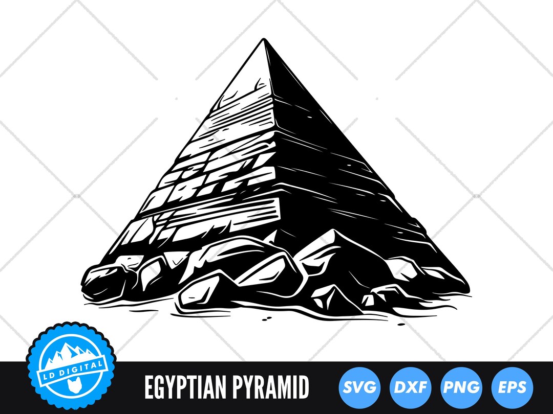 Egyptian Pyramid SVG, Ancient Pyramid Clipart, Desert Silhouette ...