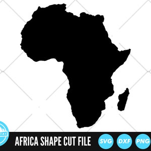 Afrika Form SVG-Dateien | Afrika Cut Files | Länder Vektordateien | Afrika Vektor | Afrika Landkarte Clip Art
