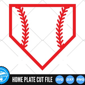 Home Plate SVG | Baseball Home Plate Cut Files | Baseball Stitches Vector | Softball SVG | Baseball Plate Clip Art | Home Plate Outline