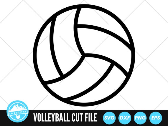 Scrapbooking clipart Instant Download Silhouette cut Volleyball svg ...