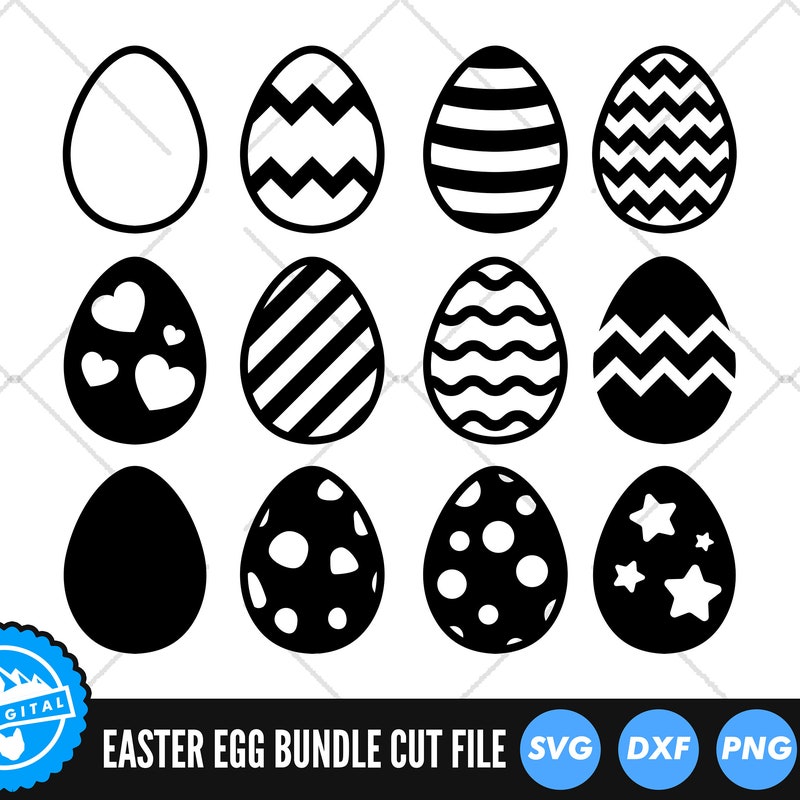 Cut Rabbits Easter Egg Happy Easter - Etsy UK