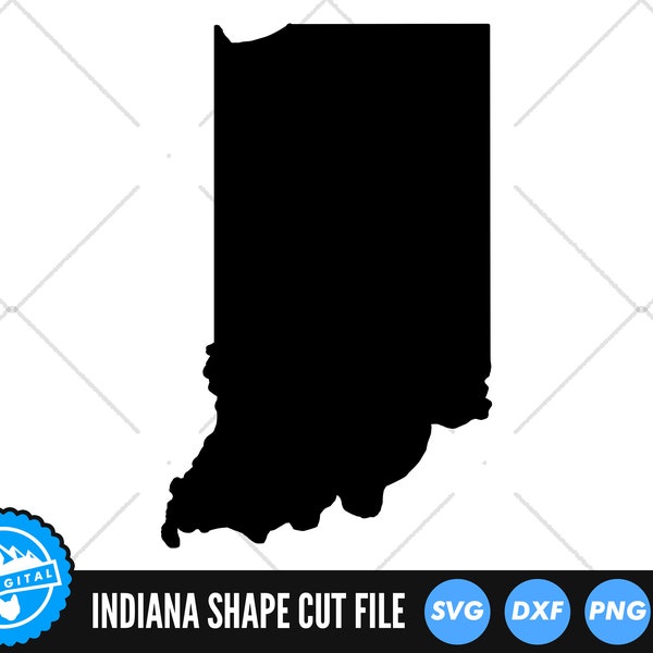 Indiana State SVG Files | Indiana Silhouette Cut Files | United States of America Vector Files | Indiana Vector | Indiana Map Clip Art