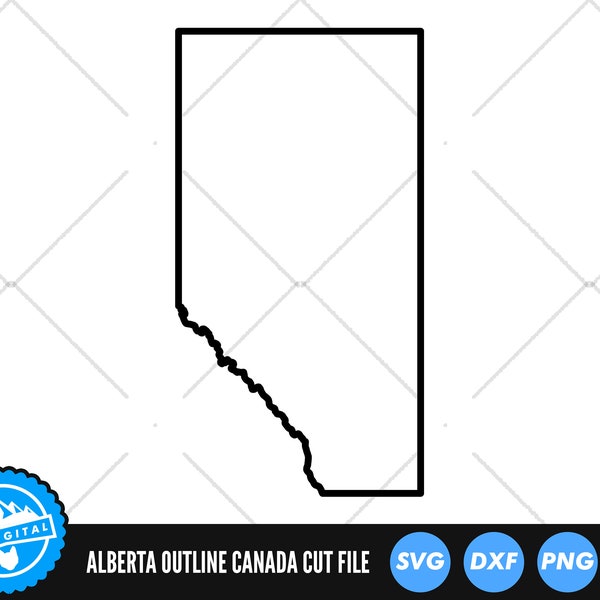 Alberta Outline SVG Files | Alberta Cut Files | Canadian Provinces Vector Files | Canada Vector | Alberta Map Clip Art