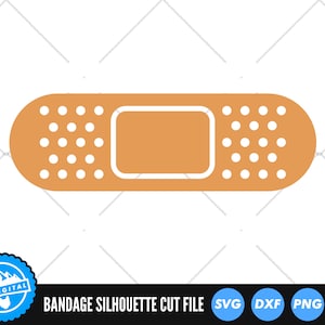 Bandage SVG Files | First Aid SVG Cut Files | Bandage Silhouette Vector | Nurse Medic Clip Art