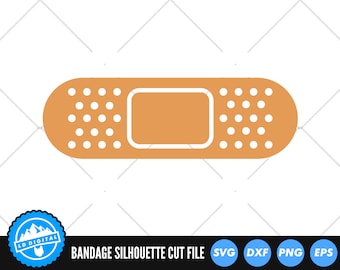 Bandage SVG Files | First Aid SVG Cut Files | Bandage Silhouette Vector | Nurse Medic Clip Art