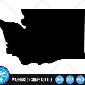 SVG-bestanden van de staat Washington | Washington silhouet gesneden bestanden | Verenigde Staten van Amerika Vector | Washington-vector | Illustraties Washington