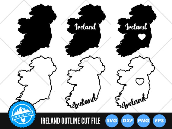 Ireland SVG | Ireland Cut Files | Ireland Outline SVG | Ireland Silhouette SVG | Ireland Map Clip Art | Ireland Vector