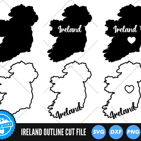 Ireland SVG | Ireland Cut Files | Ireland Outline SVG | Ireland Silhouette SVG | Ireland Map Clip Art | Ireland Vector