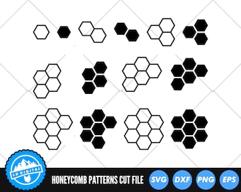 Honeycomb Pattern SVG Files | Hexagon Pattern Cut Files | Honeycomb Bee Pattern SVG Vector Files | Hexagon Pattern Vector