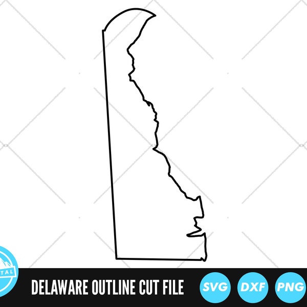 Delaware Outline SVG Files | Delaware Cut Files | United States of America Vector Files | Delaware Vector | DE Map Clip Art