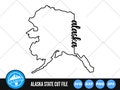 Alaska Outline with Text SVG Files | Alaska Cut Files | United States of America Vector Files | Alaska Vector | Alaska Map Clip Art