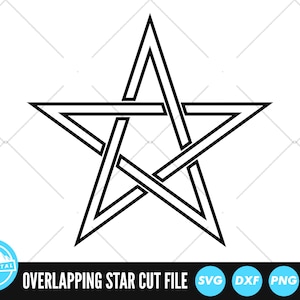 Overlapping Star SVG Files | Interwoven Star Cut Files | Star Vector Files | Star Vector | Star Clip Art | CnC Files