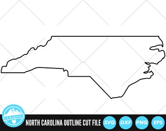 North Carolina Outline SVG Files | North Carolina Cut Files | United States of America Vector | North Carolina Vector | NC Map Clip Art