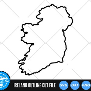 Irlanda SVG | Arquivos de corte da Irlanda | Contorno da Irlanda SVG | Silhueta da Irlanda SVG | Clipart de mapa da Irlanda | Vetor da Irlanda