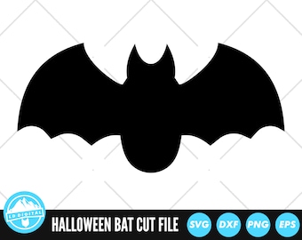 Bat SVG Files | Halloween SVG Cut Files | Bat Silhouette Vector File | Halloween Clip Art | CnC Files