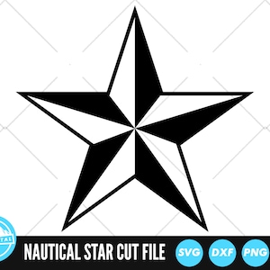 Nautical Star SVG Files | Nautical Star Cut Files | Nautical Star Vector Files | Facet Star Vector | Star Clip Art | CnC Files