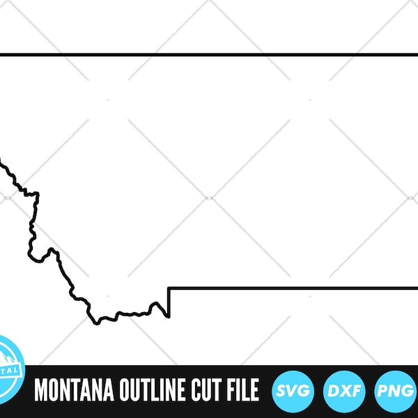 Montana Outline SVG Files | Montana Cut Files | United States of America Vector Files | Montana Vector | Montana Map Clip Art