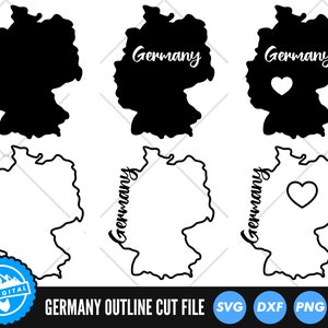 Duitsland SVG | Duitsland gesneden bestanden | Duitsland overzicht SVG | Duitsland silhouet SVG | Duitsland-vector | Illustraties kaart Duitsland