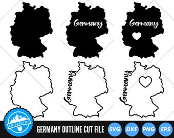 Germany SVG | Germany Cut Files | Germany Outline SVG | Germany Silhouette SVG | Germany Vector | Germany Map Clip Art