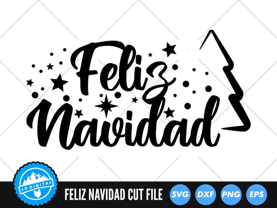 Feliz Navidad SVG Files | Merry Christmas SVG Files | Christmas Cut Files | Christmas Clip Art | CnC Files