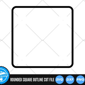 Rounded Square Outline SVG | Square Cut Files | Square Outline Vector Files | Basic Shapes Clip Art Vector | Square Clip Art | CnC Files