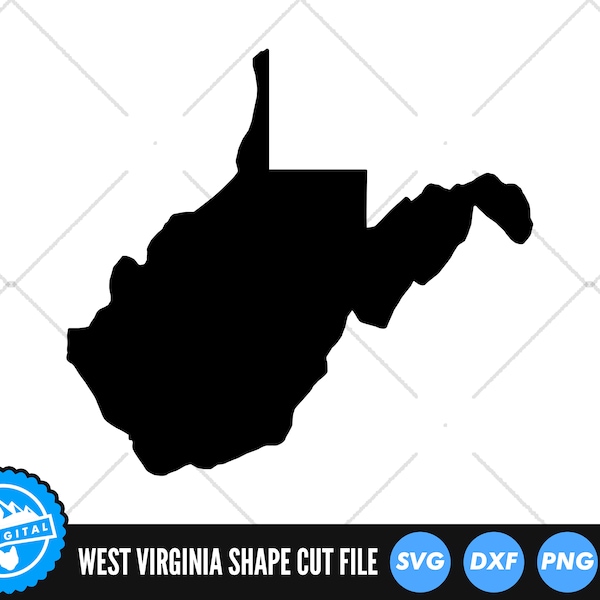 West Virginia State SVG Files | West Virginia Silhouette Cut Files | United States of America Vector | West Virginia Vector | WV Clip Art
