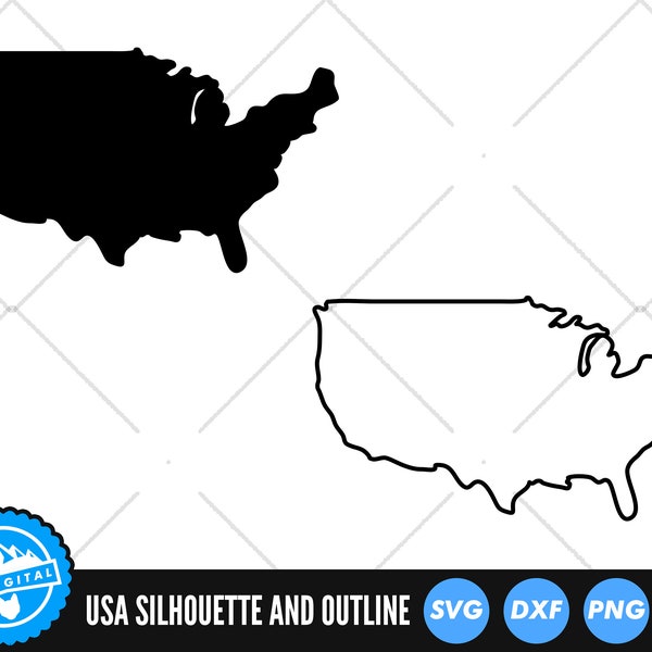 United States of America SVG | America Cut Files | USA Outline svg | USA Silhouette svg | America Vector | United States of America Clip Art