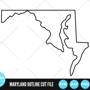 Maryland Outline SVG Files | Maryland Cut Files | United States of America Vector Files | Maryland Vector | Maryland Map Clip Art