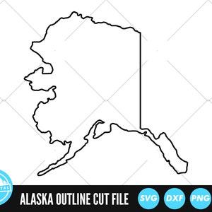 Alaska overzicht SVG-bestanden | Alaska gesneden bestanden | Vectorbestanden Verenigde Staten van Amerika | Alaska-vector | Illustraties kaart Alaska