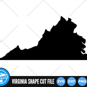 Fichiers SVG de l'État de Virginie | Virginie Silhouette coupés | vectoriels des États-Unis d'Amérique | Vecteur de Virginie | Clipart Carte Virginie