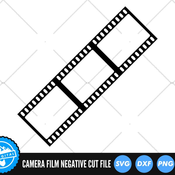 Camera Film Negative SVG Files | Movie Film Strip SVG Cut Files | Camera Vector | Camera Film Vector | Negative Film Strip Clip Art