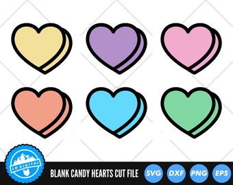 Instant Download Valentine Svg Blank Candy Heart SVG Love Svg
