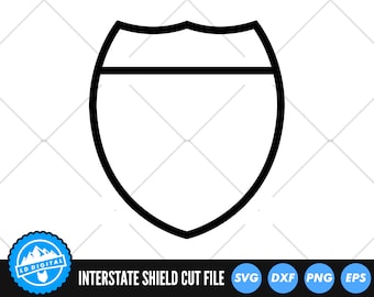 Interstate Shield SVG Files | Route Marker Cut Files | Highway Shield Vector Files | Route Marker Vector | Highway Shield Clip Art