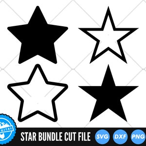 Rounded Star SVG Files | Star Outline SVG | Stars Cut File | Star Vector Files | Star SVG Bundle | Star Clip Art | CnC Files