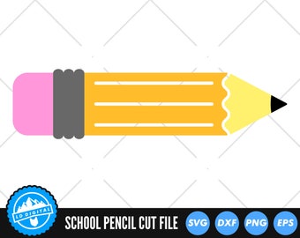 Pencil SVG Files | School Pencil SVG Cut Files | Teacher Clip Art Vector Files | Back To School Clip Art