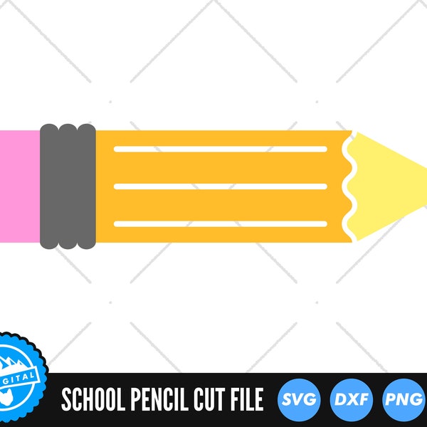 Pencil SVG Files | School Pencil SVG Cut Files | Teacher Clip Art Vector Files | Back To School Clip Art