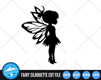 Fairy SVG PNG – Elegant Fairy Silhouette Clipart – Magical Fantasy Cut ...
