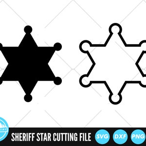 Sheriff Star SVG Files | Sheriff Badge Cut Files | Sheriff Star Vector Files | Sheriff Star Vector | Sheriff Star Clip Art | CnC Files
