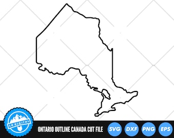 Ontario overzicht SVG-bestanden | Ontario gesneden bestanden | Vectorbestanden Canadese provincies | Canada-vector | Illustraties kaart Ontario
