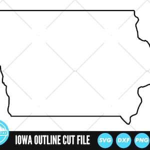 Iowa Outline SVG Files | Iowa Cut Files | United States of America Vector Files | Iowa Vector | Iowa Map Clip Art