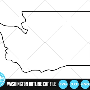 Washington Outline SVG Files | Washington Cut Files | United States of America Vector Files | Washington Vector | Washington Map Clip Art