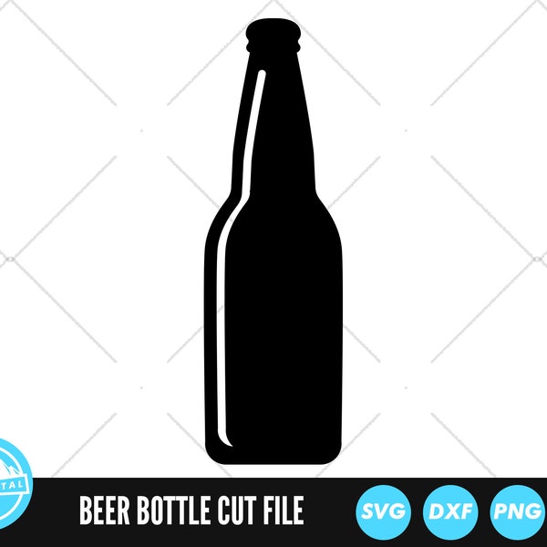 Beer Bottle SVG Files | Beer Bottle Cut Files | Soda Bottle Vector Files | Beer Bottle Silhouette | Beer Bottle Clip Art - CnC Files PNG DXF