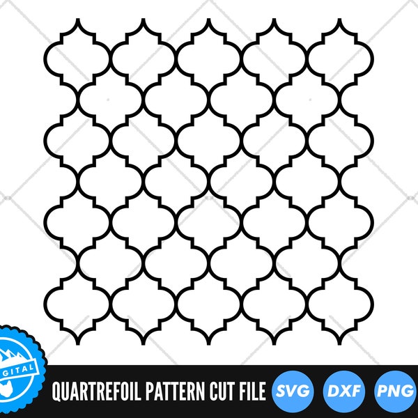Quatrefoil Pattern SVG Files | Quatrefoil Pattern Cut Files | Quatrefoil Template SVG Vector Files | Quatrefoil Vector